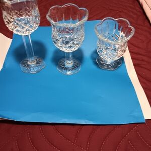 Home Interiors Clear Glass Candle Holder Trio
